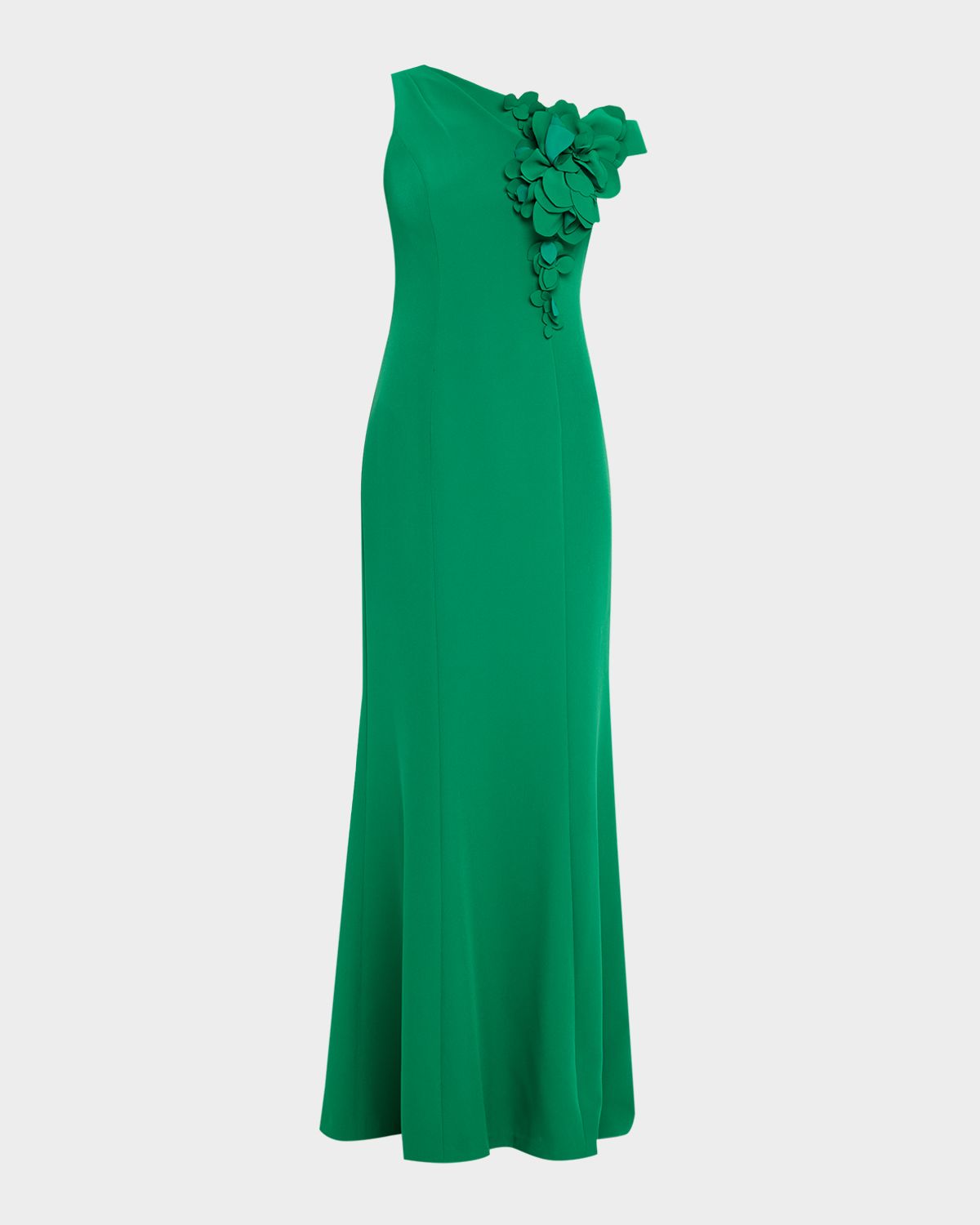 Rickie Freeman for Teri Jon One-Shoulder Floral Applique Stretch Crepe Gown | Thumbnail 6 Rickie Freeman for Teri Jon One-Shoulder Floral Applique Stretch Crepe Gown | Thumbnail 6
