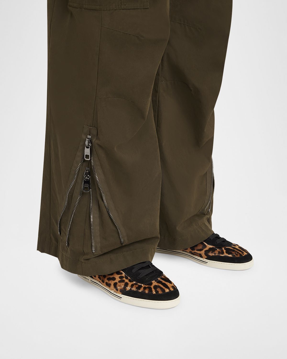 Dolce & Gabbana Men 's Saint Tropez Pony Hair and Calfskin Low-Top Sneakers