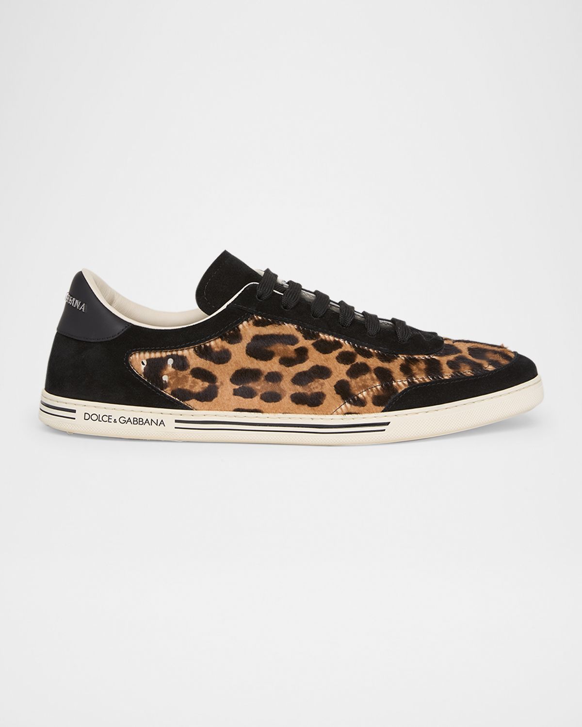 Dolce & Gabbana Men 's Saint Tropez Pony Hair and Calfskin Low-Top Sneakers