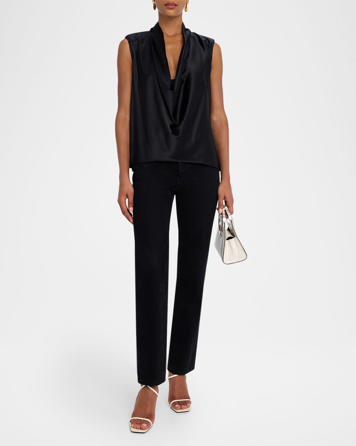 Ramy Brook Gregory Cowl-Neck Silk Blouse