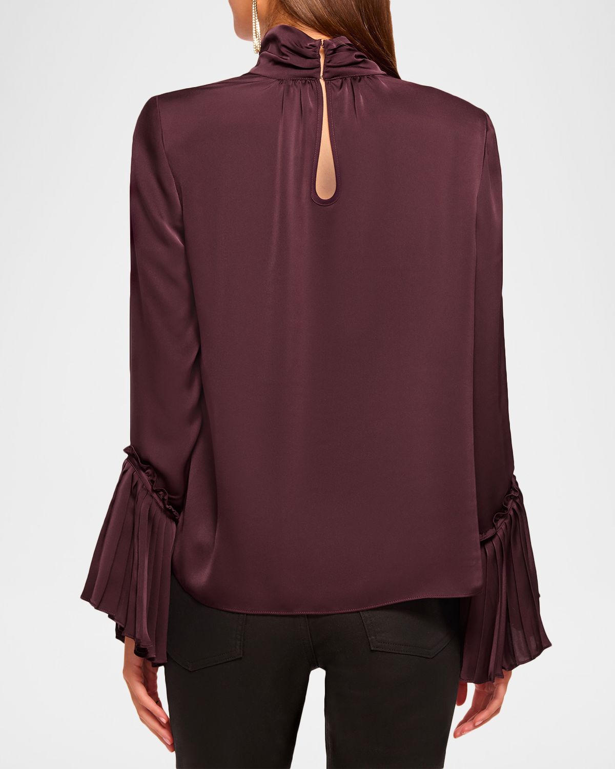 Ramy Brook Christy Ruffle-Cuff Blouse