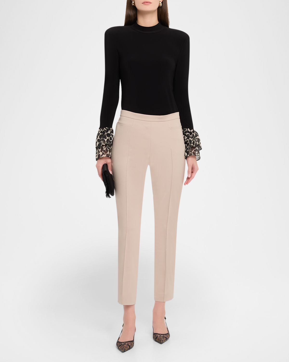 Ramy Brook Foliage Printed Tiered Cuff Blouse