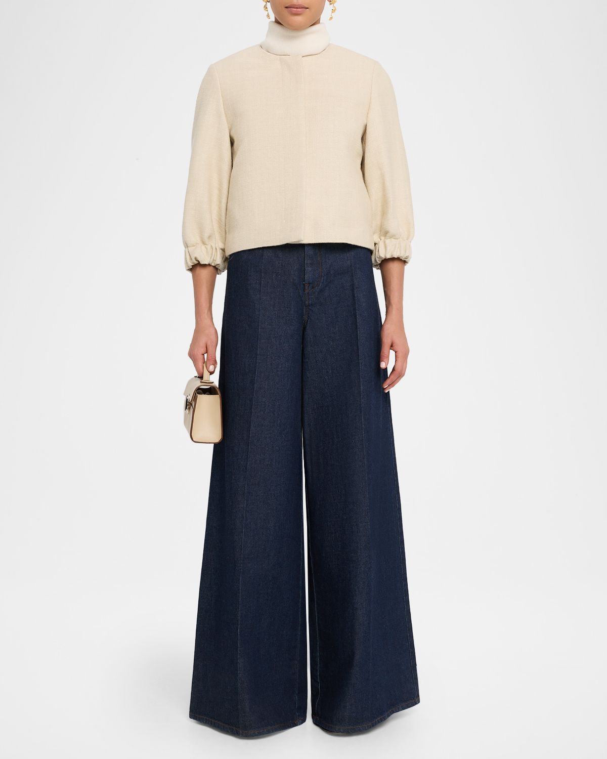 Max Mara Naiadi 3/4-Sleeve Crop Jacket