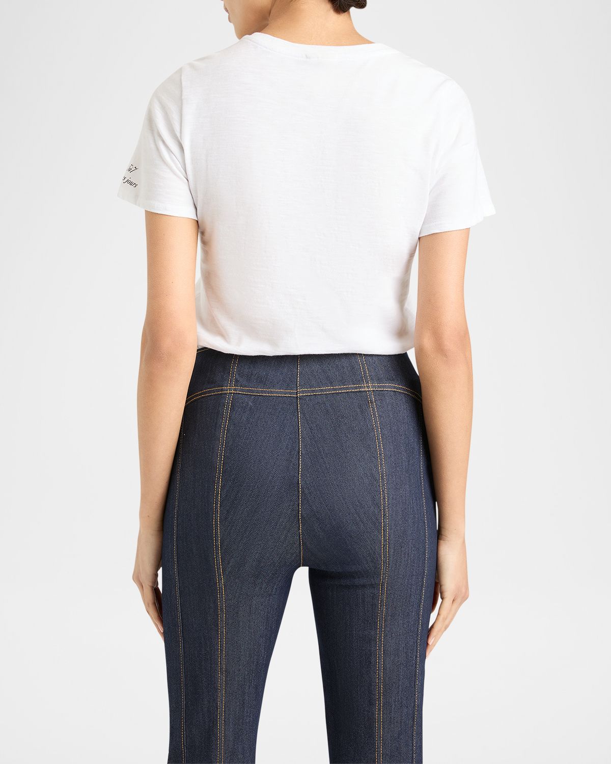 Cinq a Sept Bonjour Y 'all Embellished Shrunken Tee