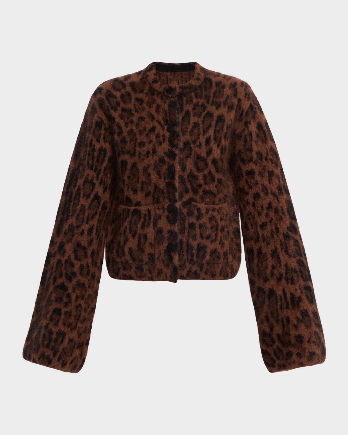 Adam Lippes Barret Leopard-Print Cashmere Jacket