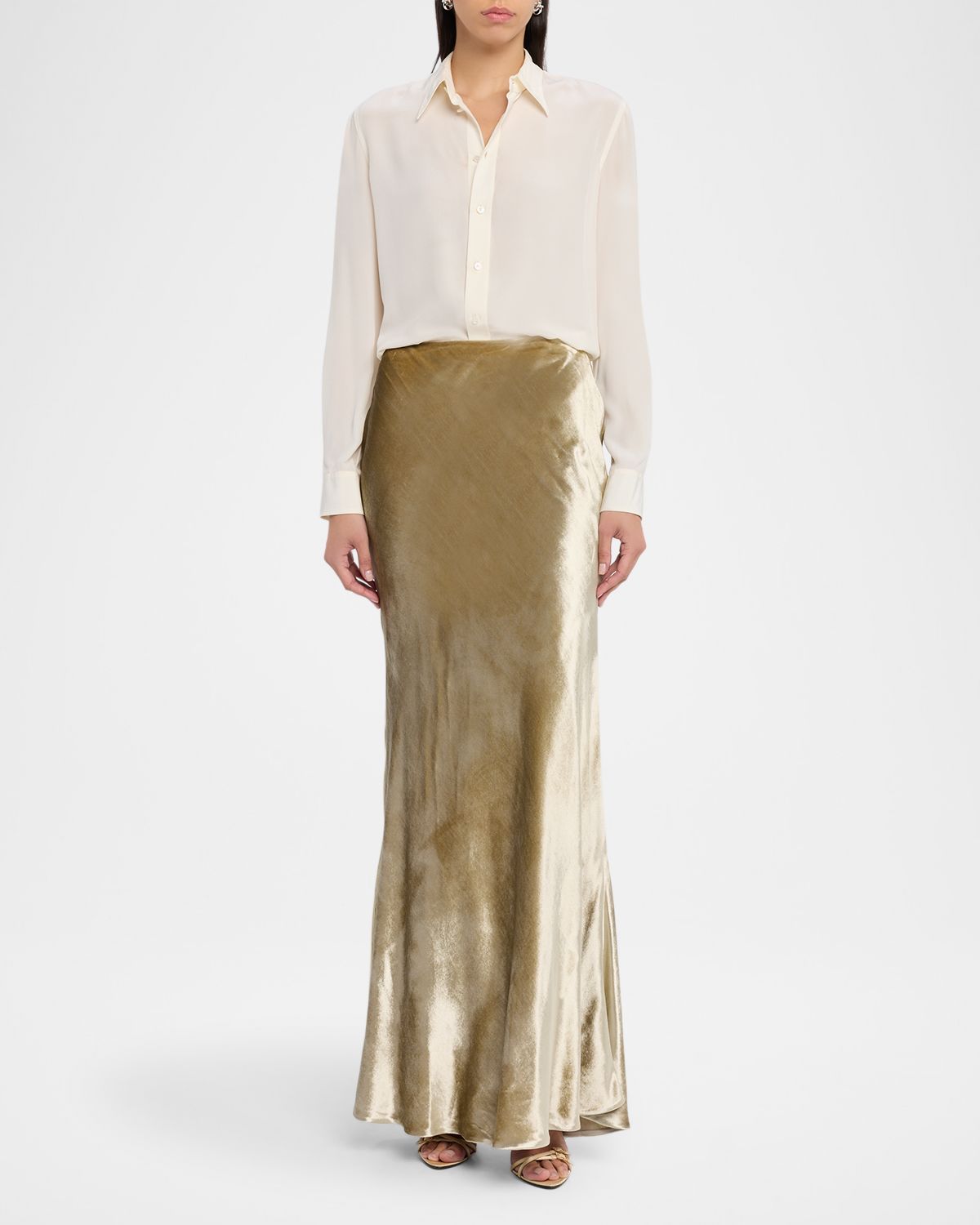 Adam Lippes Linnet Velvet Maxi Skirt