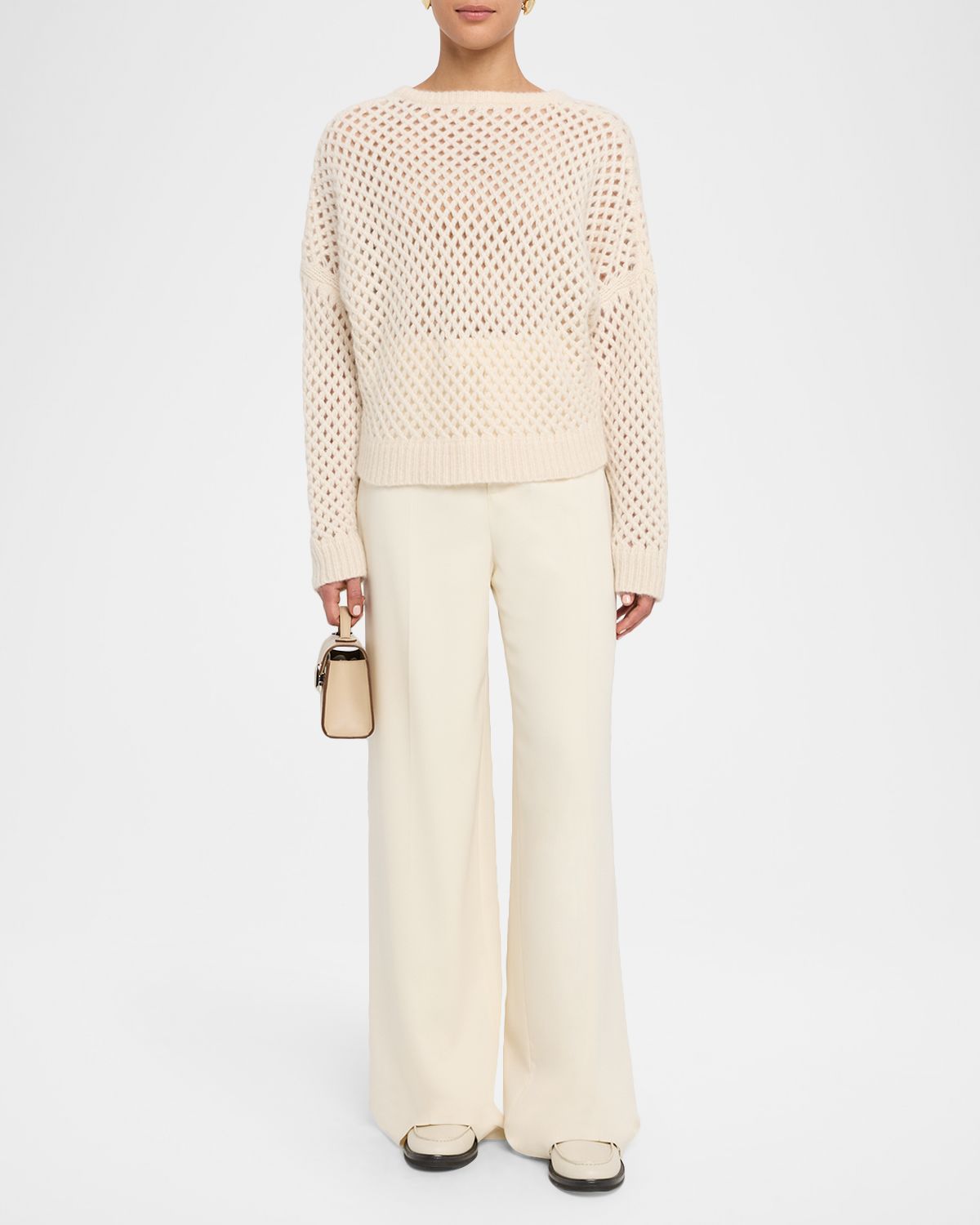 Max Mara Essen Open-Knit Cashmere-Silk Sweater