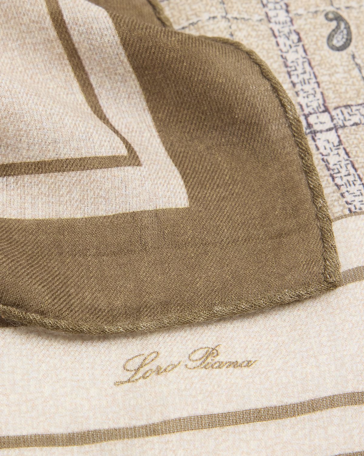 Loro Piana Men 's Boteh Cashmere and Silk Pocket Square
