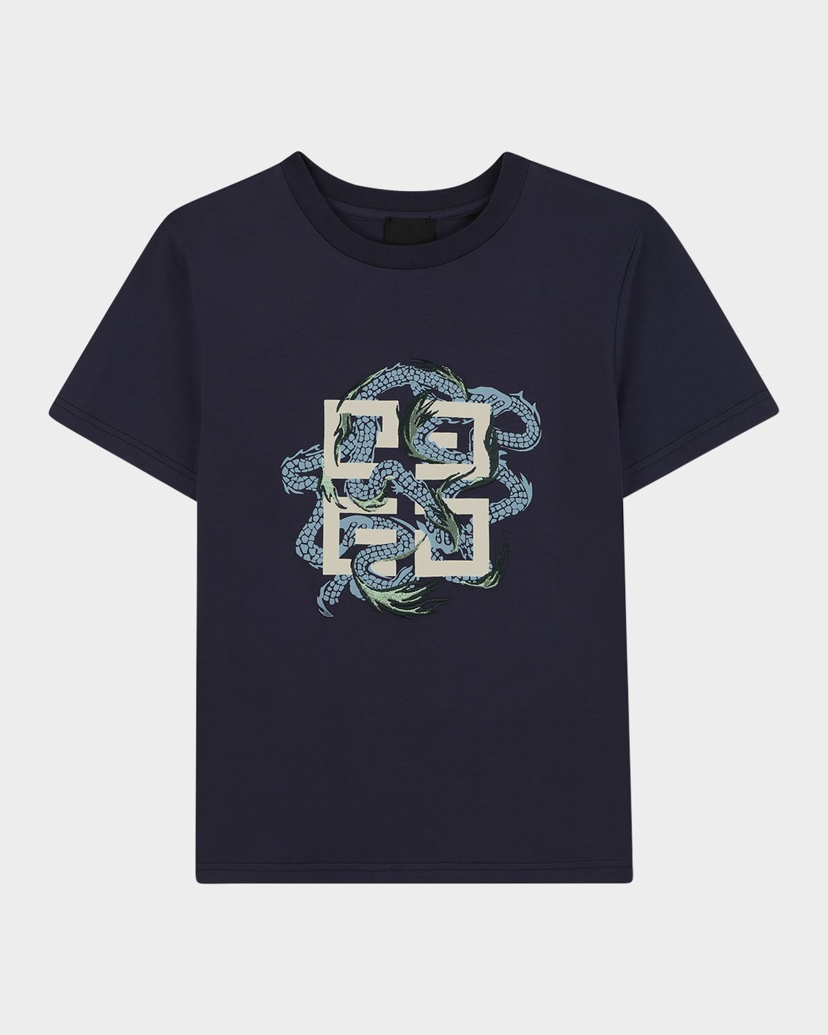 Givenchy Boy 's Short-Sleeve 4G Dragon T-Shirt, Size -14