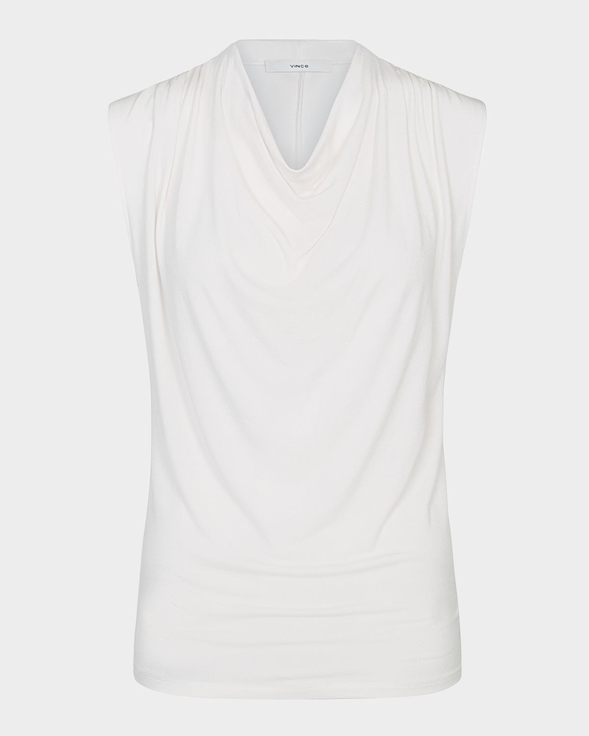 Vince Draped Cowl-Neck Top