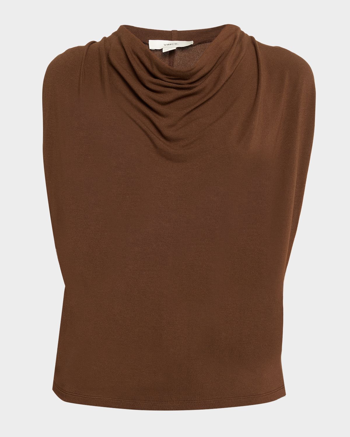 Vince Draped Cowl-Neck Top