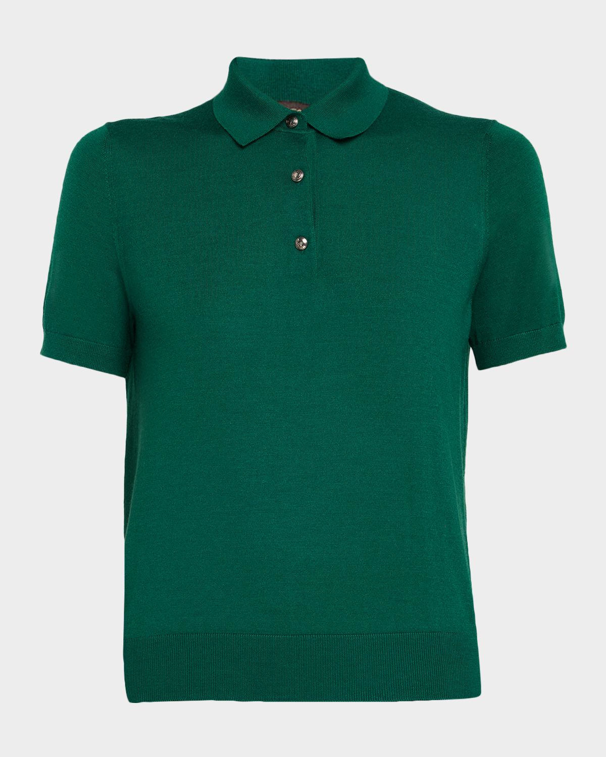 Loro Piana Sottile Cashmere Short-Sleeve Polo Shirt