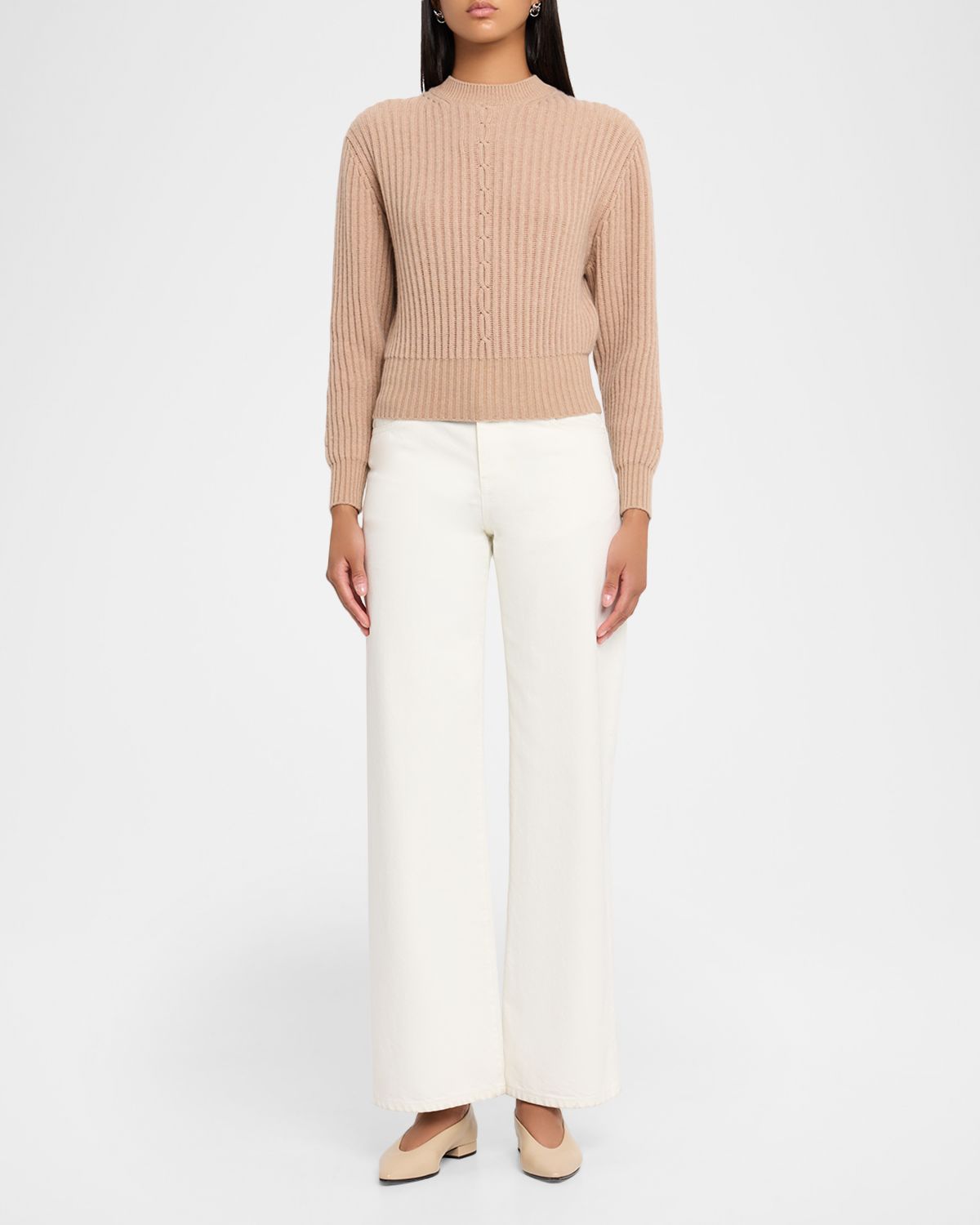 Loro Piana Cashmere Rib Crewneck Sweater