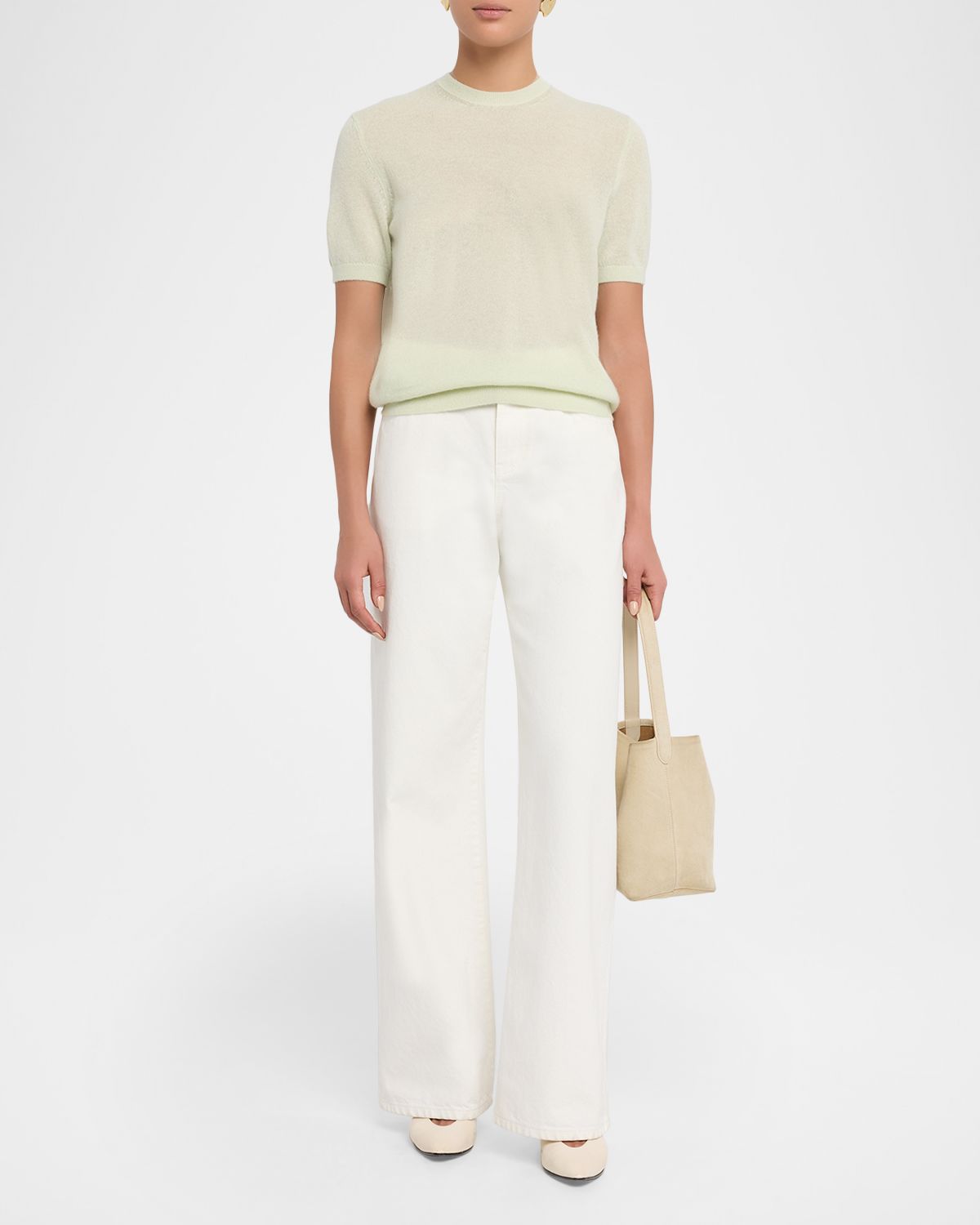 Loro Piana Camino Cashmere-Silk Crewneck Sweater