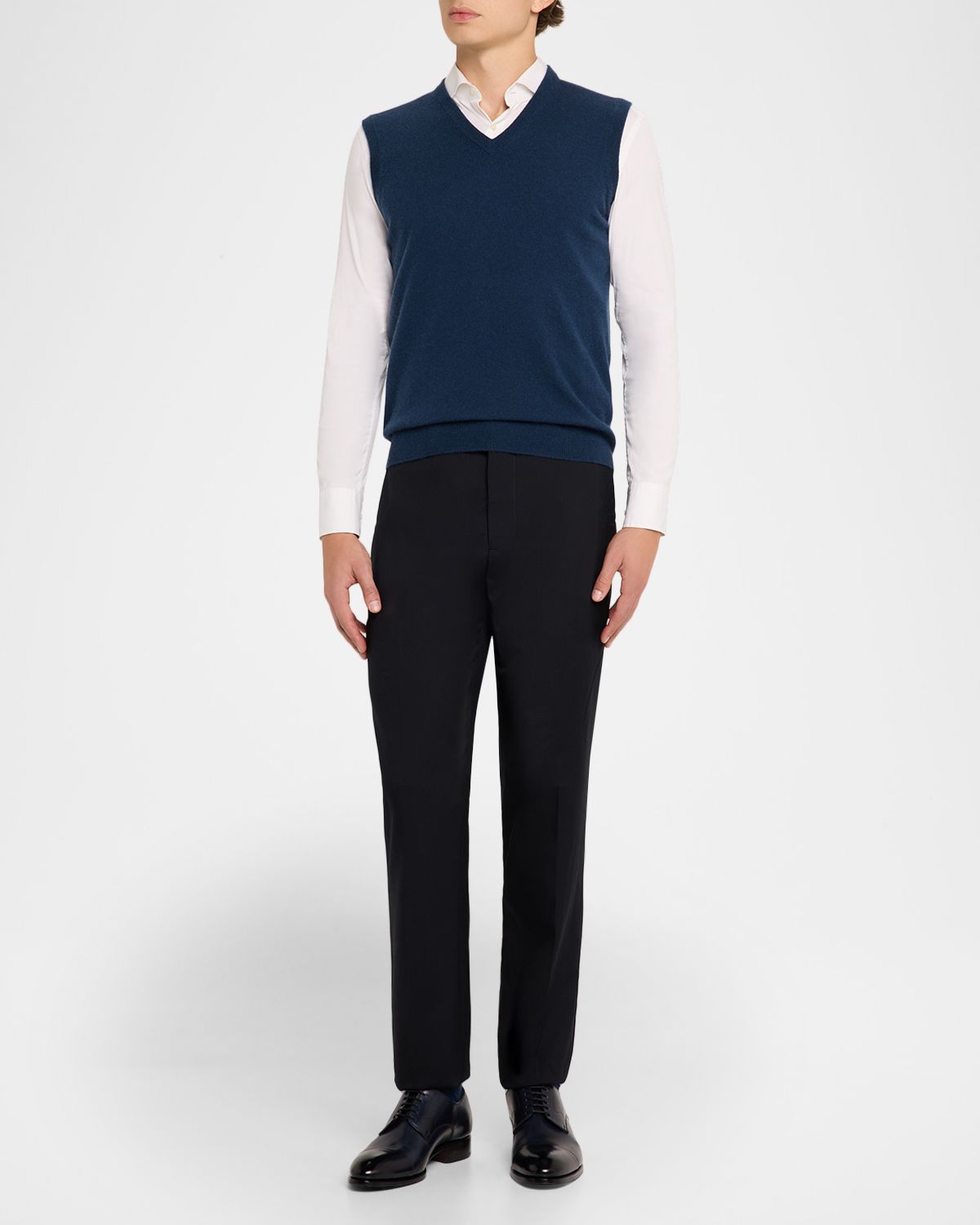 Neiman Marcus Men 's Cashmere Knit V-Neck Vest