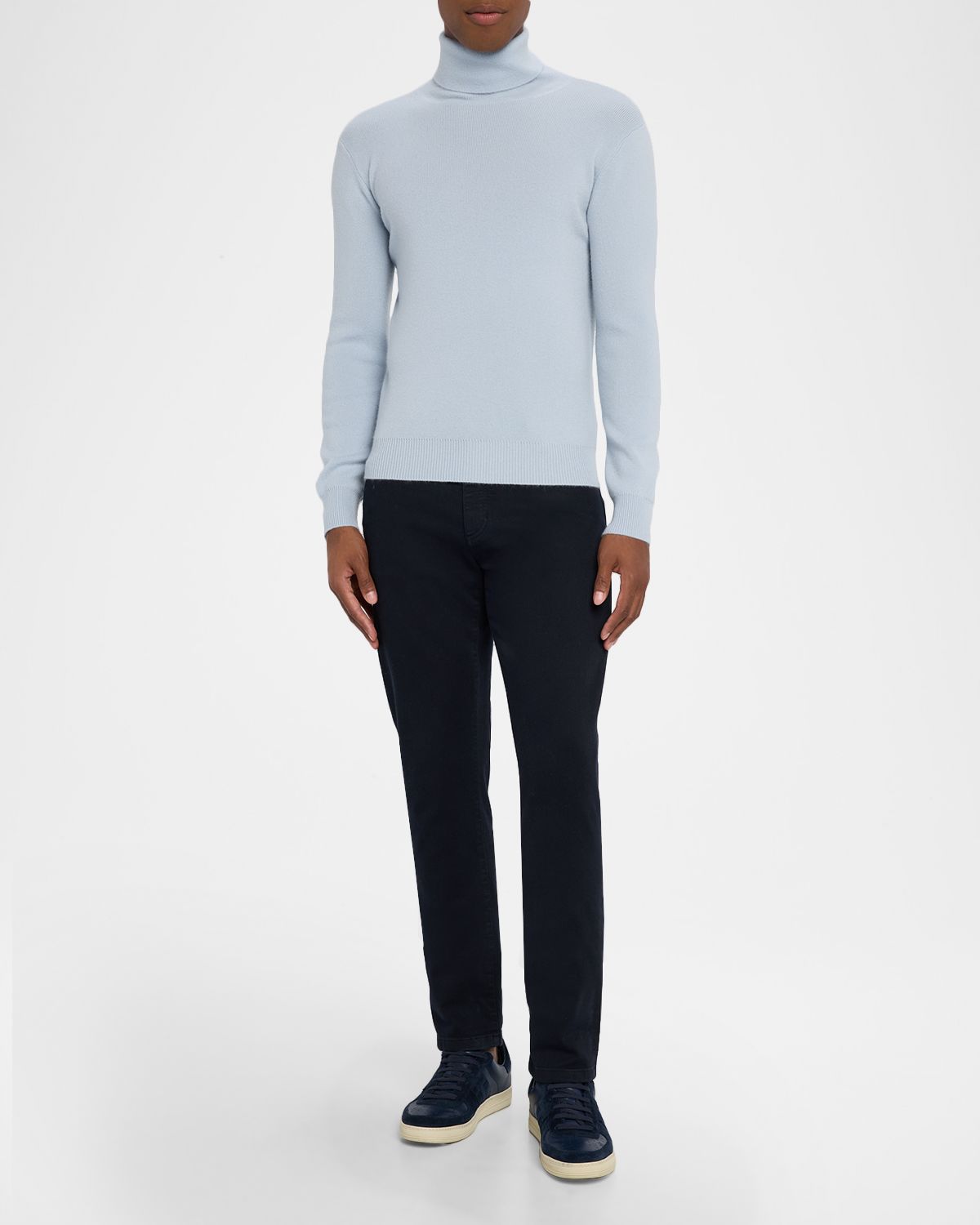 Neiman Marcus Men 's Ribbed Cashmere Turtleneck Sweater