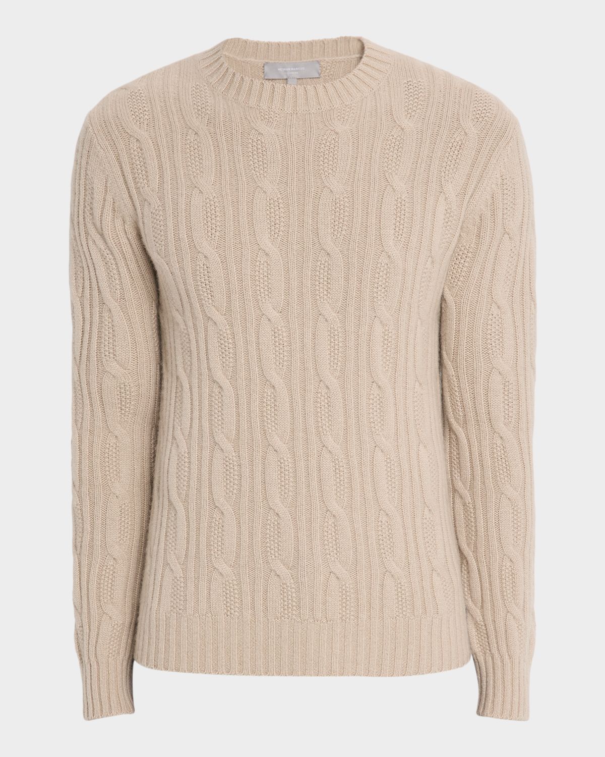Neiman Marcus Men 's Cashmere Cable Knit Crewneck Sweater
