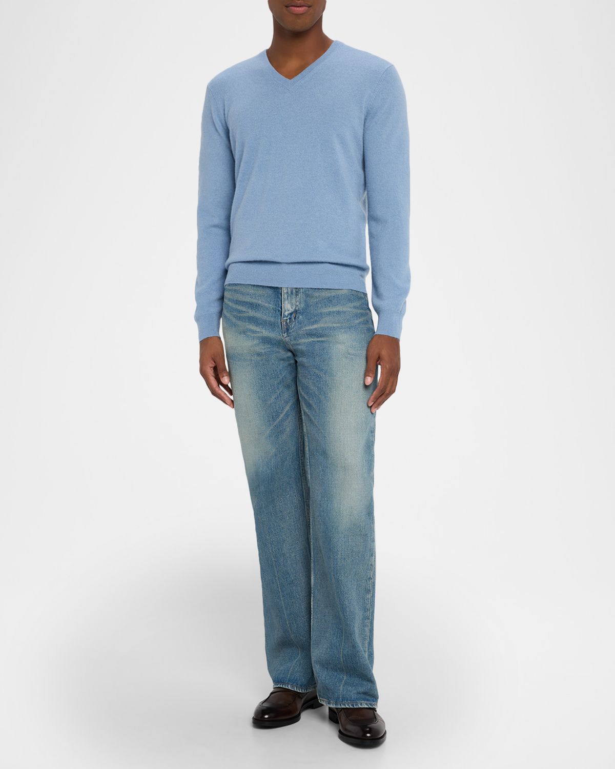 Neiman Marcus Men 's Cashmere V-Neck Sweater