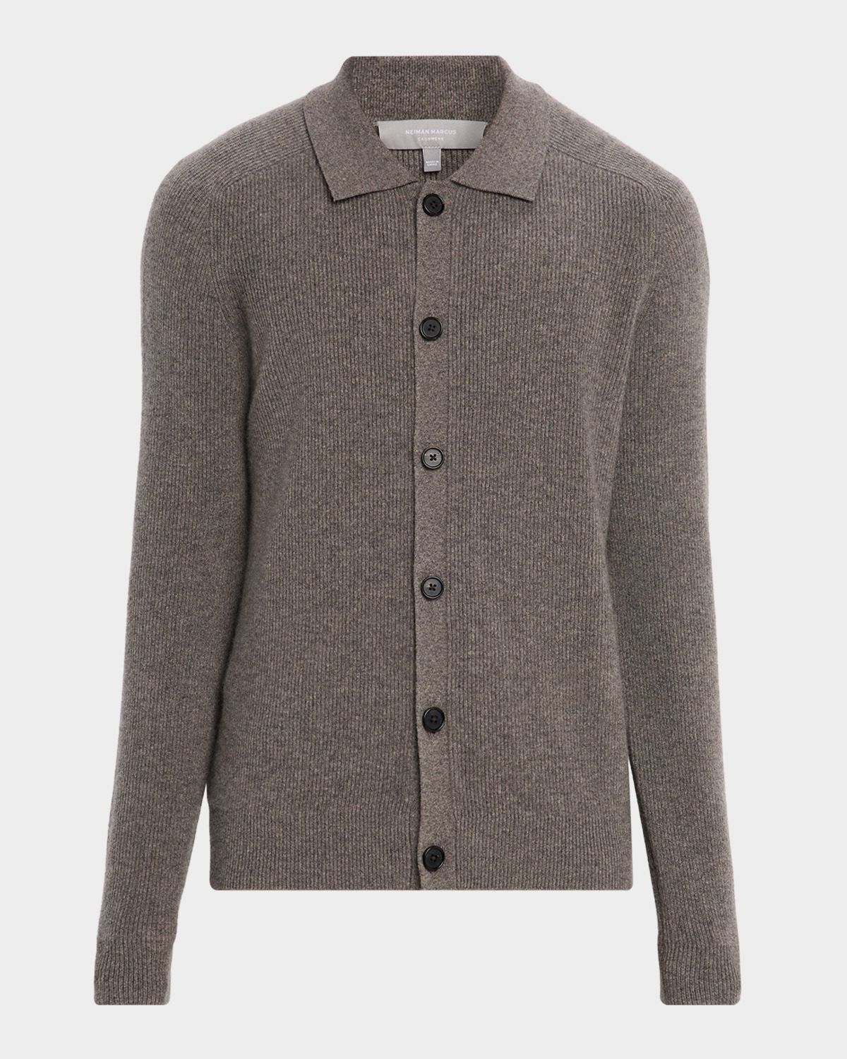 Neiman Marcus Men 's Cashmere Rib Knit Overshirt