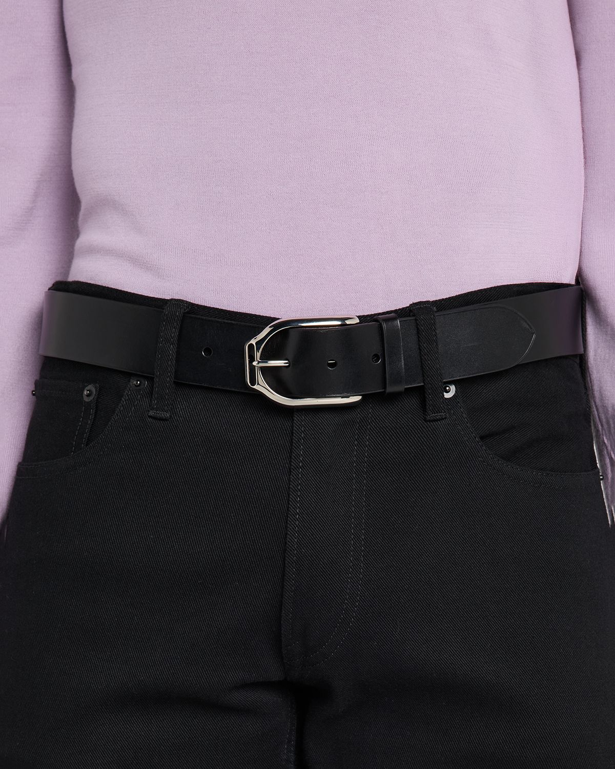 Ralph Lauren Men 's Welington Stirrup-Buckle Leather Belt