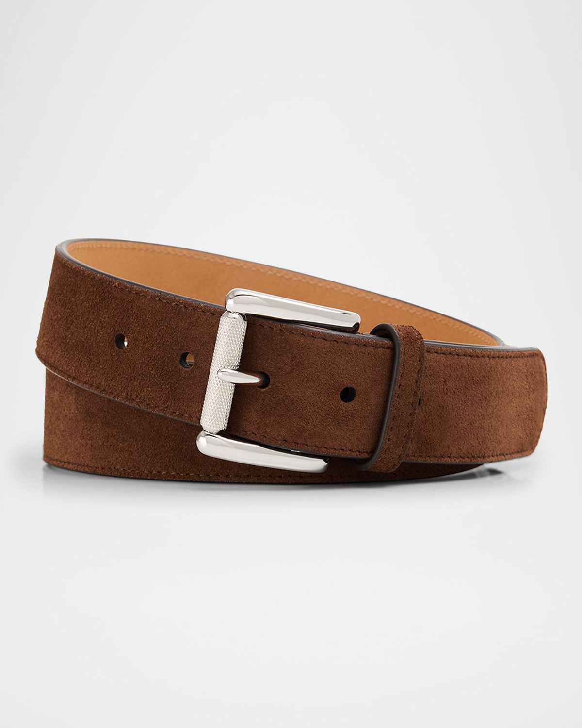Ralph Lauren Purple Label Suede Roller-Buckle Belt | Thumbnail 5