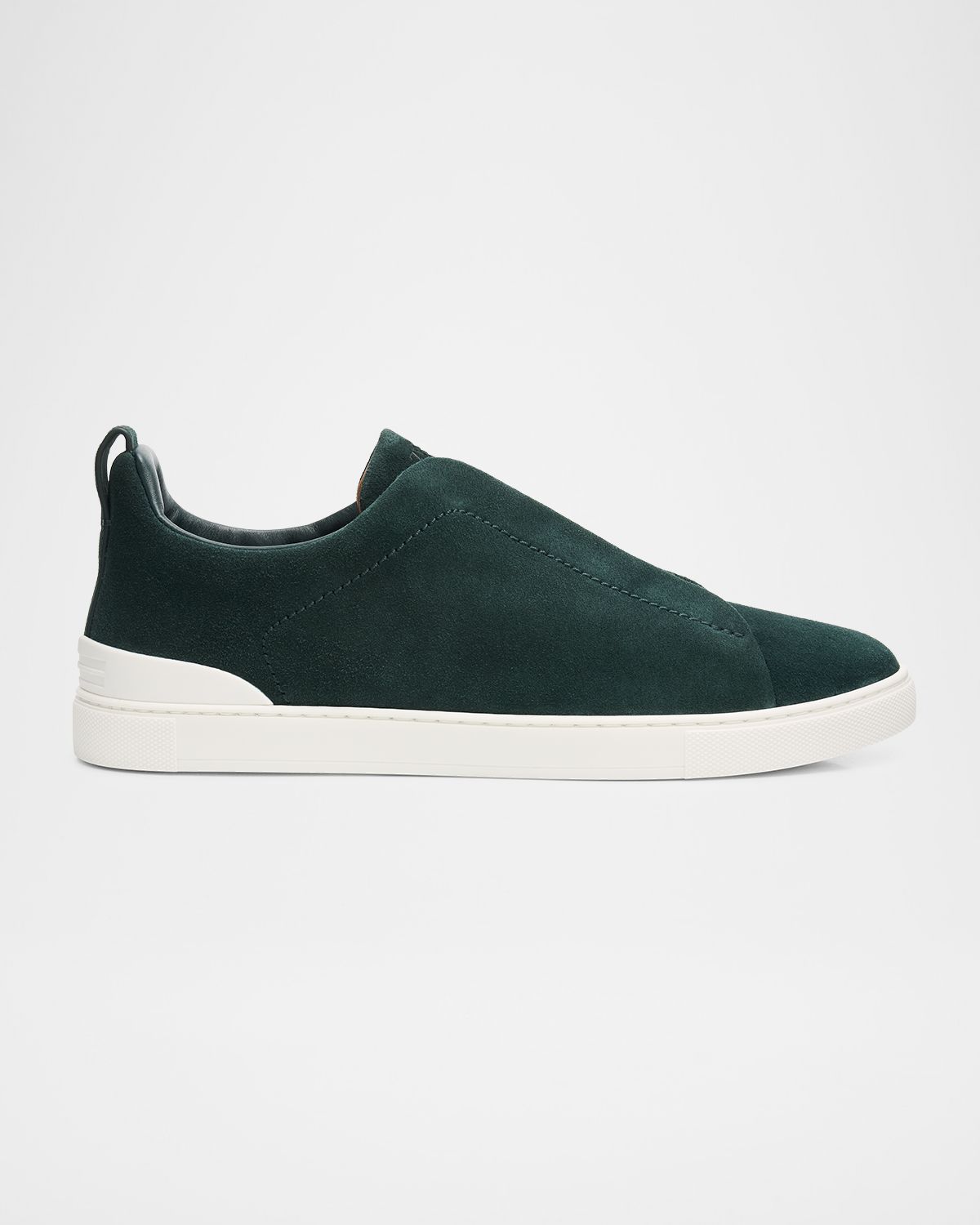 ZEGNA Men 's Suede Triple Stitch Slip-On Sneakers | Thumbnail 7 ZEGNA Men 's Suede Triple Stitch Slip-On Sneakers | Thumbnail 7