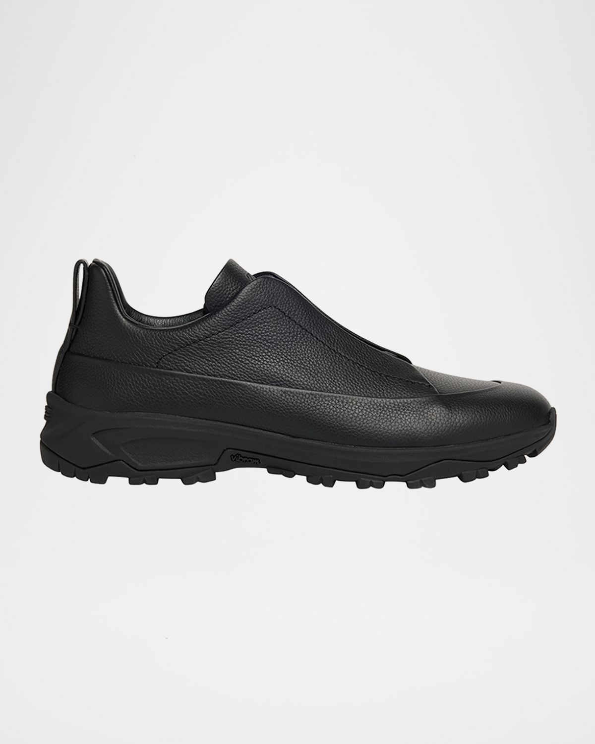 ZEGNA Men 's Triple Stitch Monte Grained Leather Slip-On Sneakers | Thumbnail 7 ZEGNA Men 's Triple Stitch Monte Grained Leather Slip-On Sneakers | Thumbnail 7
