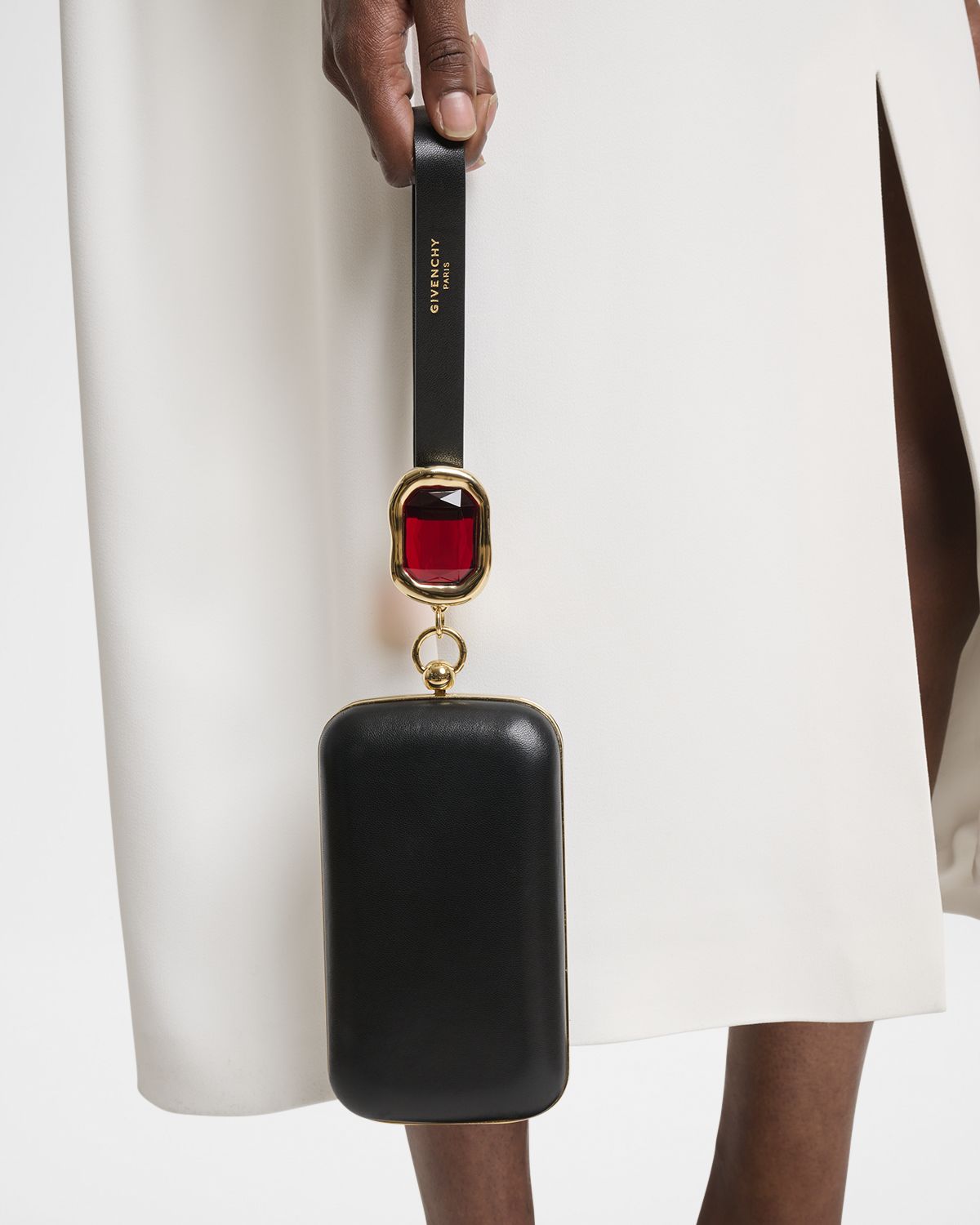 Givenchy Show Crystal-Embellished Minaudiere in Nappa Leather