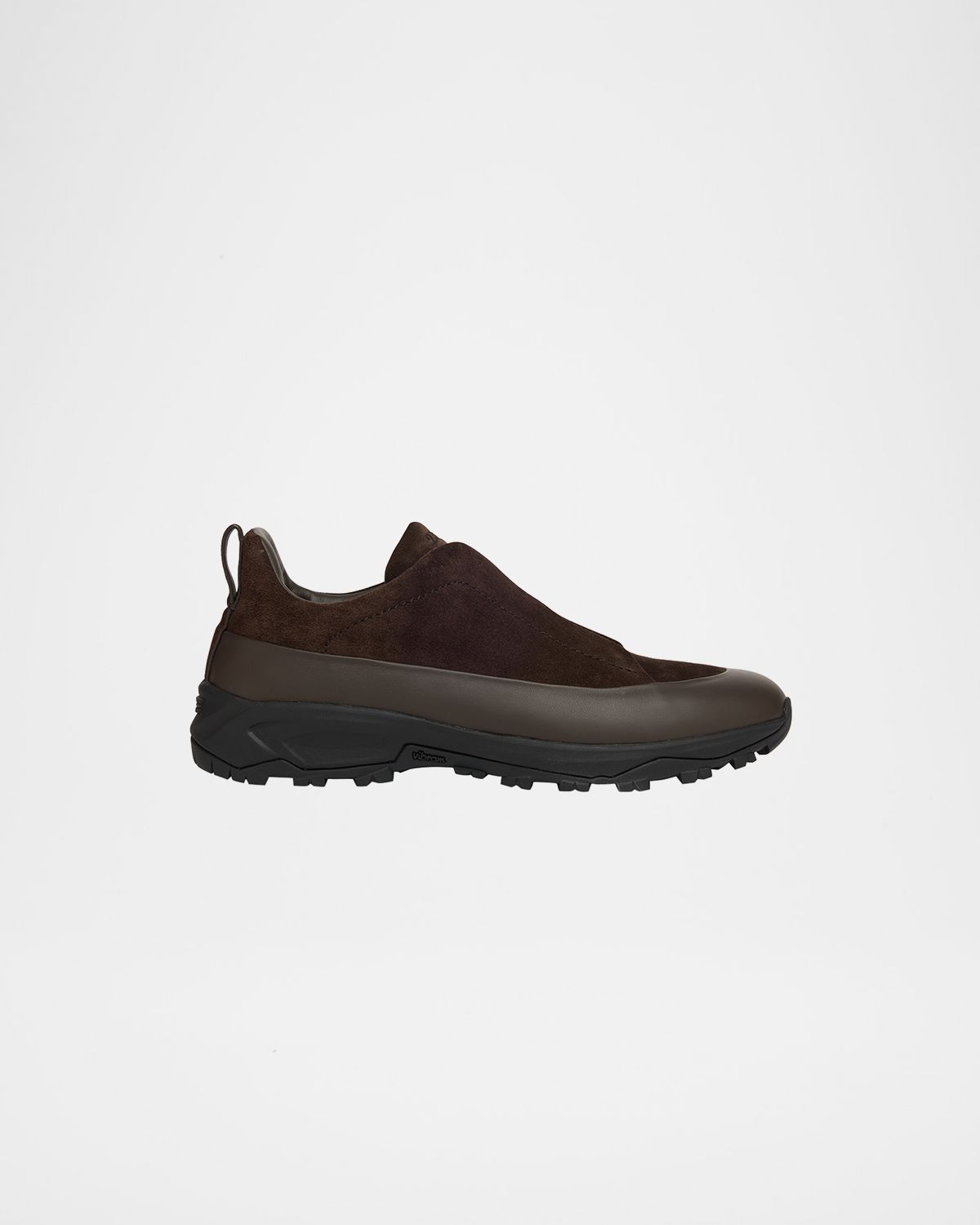 ZEGNA Men 's Triple Stitch Monte Suede and Leather Slip-On Sneakers | Thumbnail 5