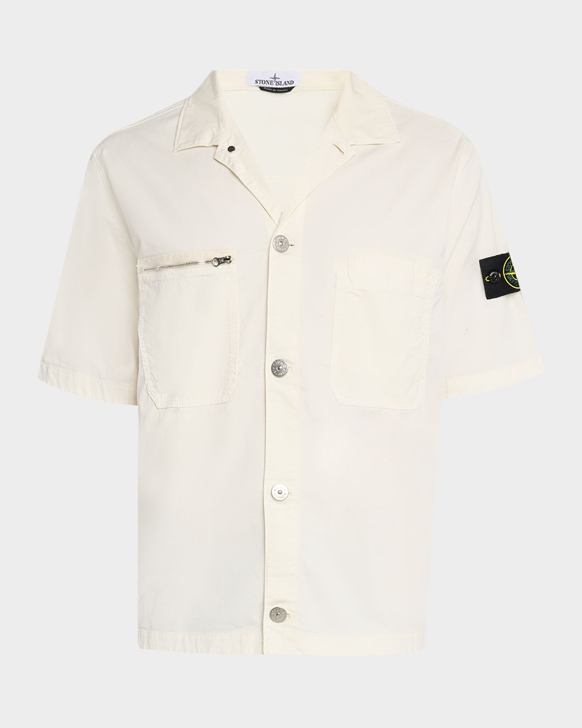 Stone Island Men 's Cotton Twill Stretch Overshirt