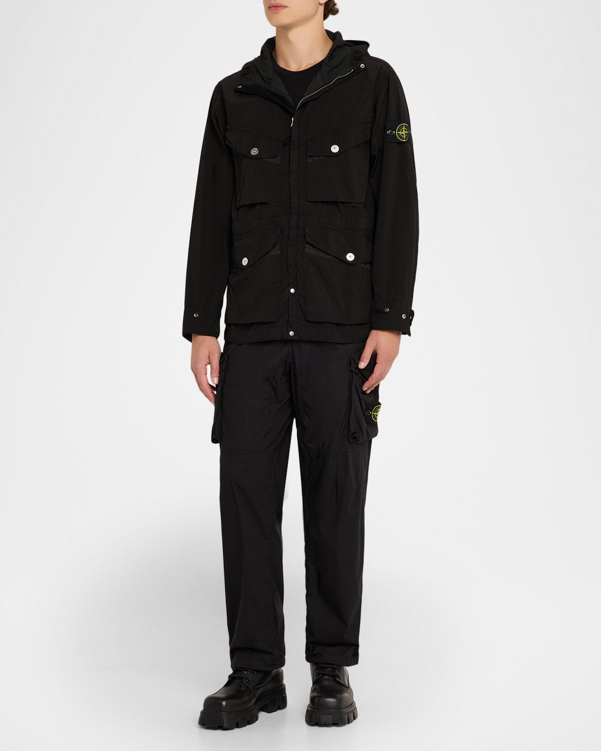 Stone Island Men 's Lightweight Water Resistant Short Parka