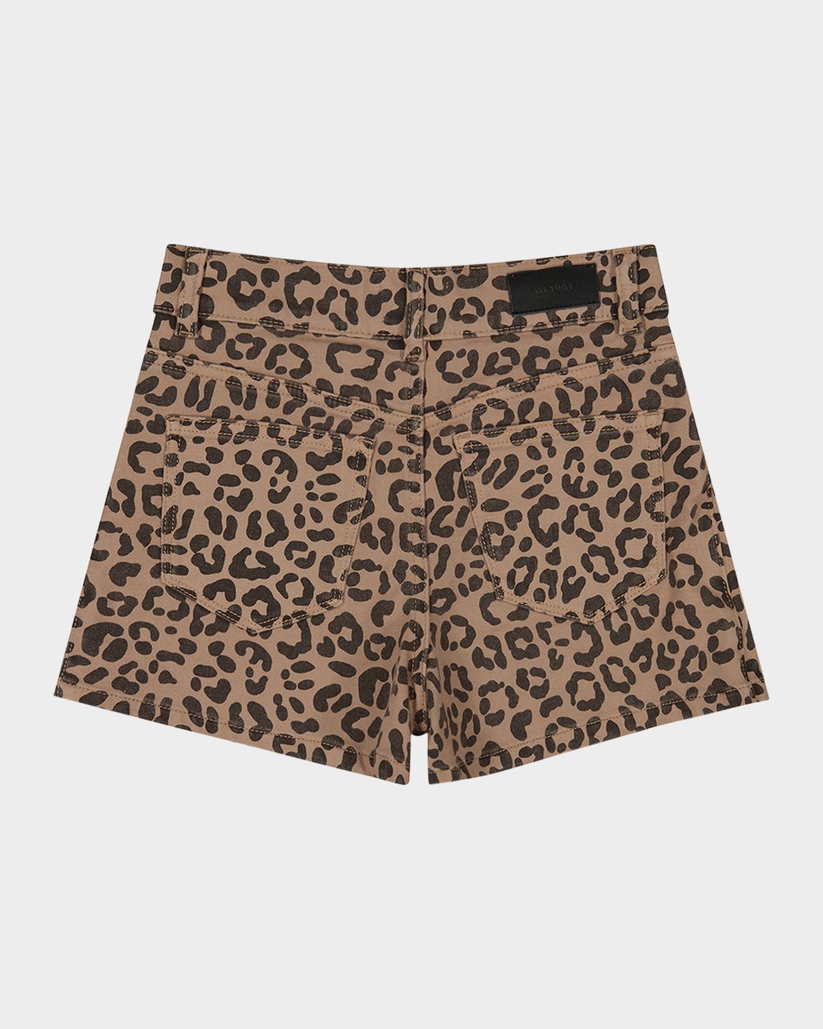 DL1961 Girl 's Lola Leopard-Print Mini Skort, Size 7-16