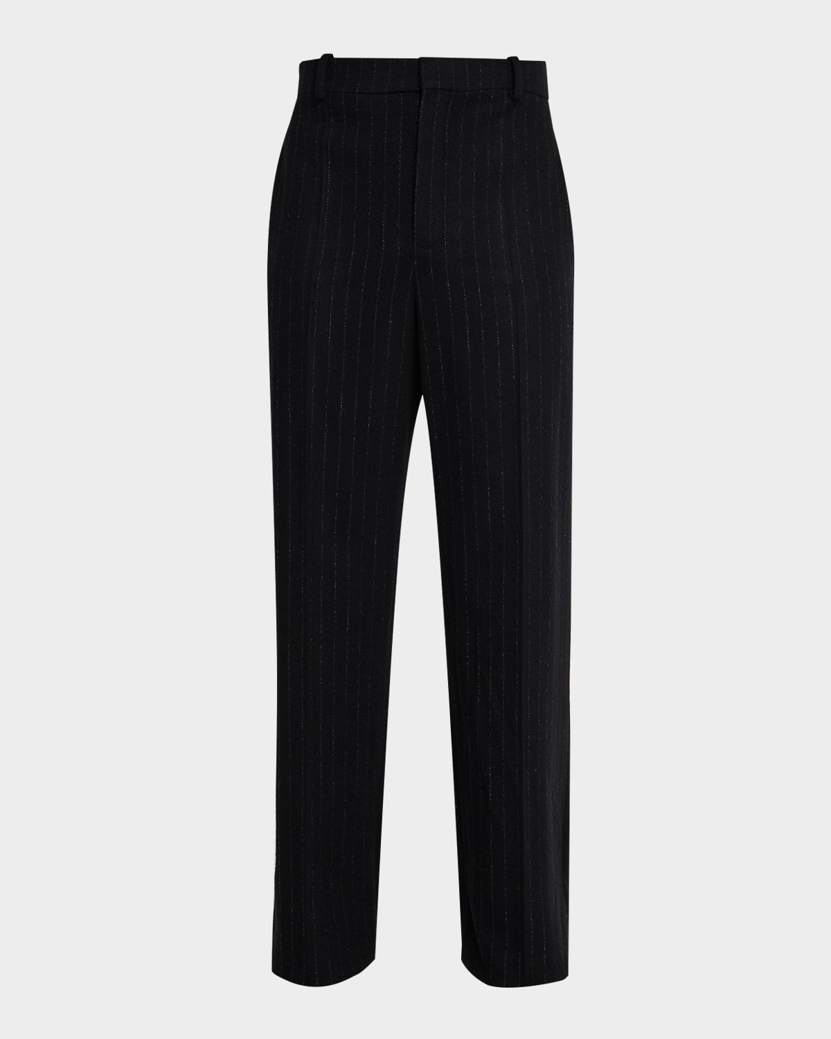 Saint Laurent Men 's Wool and Cashmere Straight-Leg Pinstripe Pants