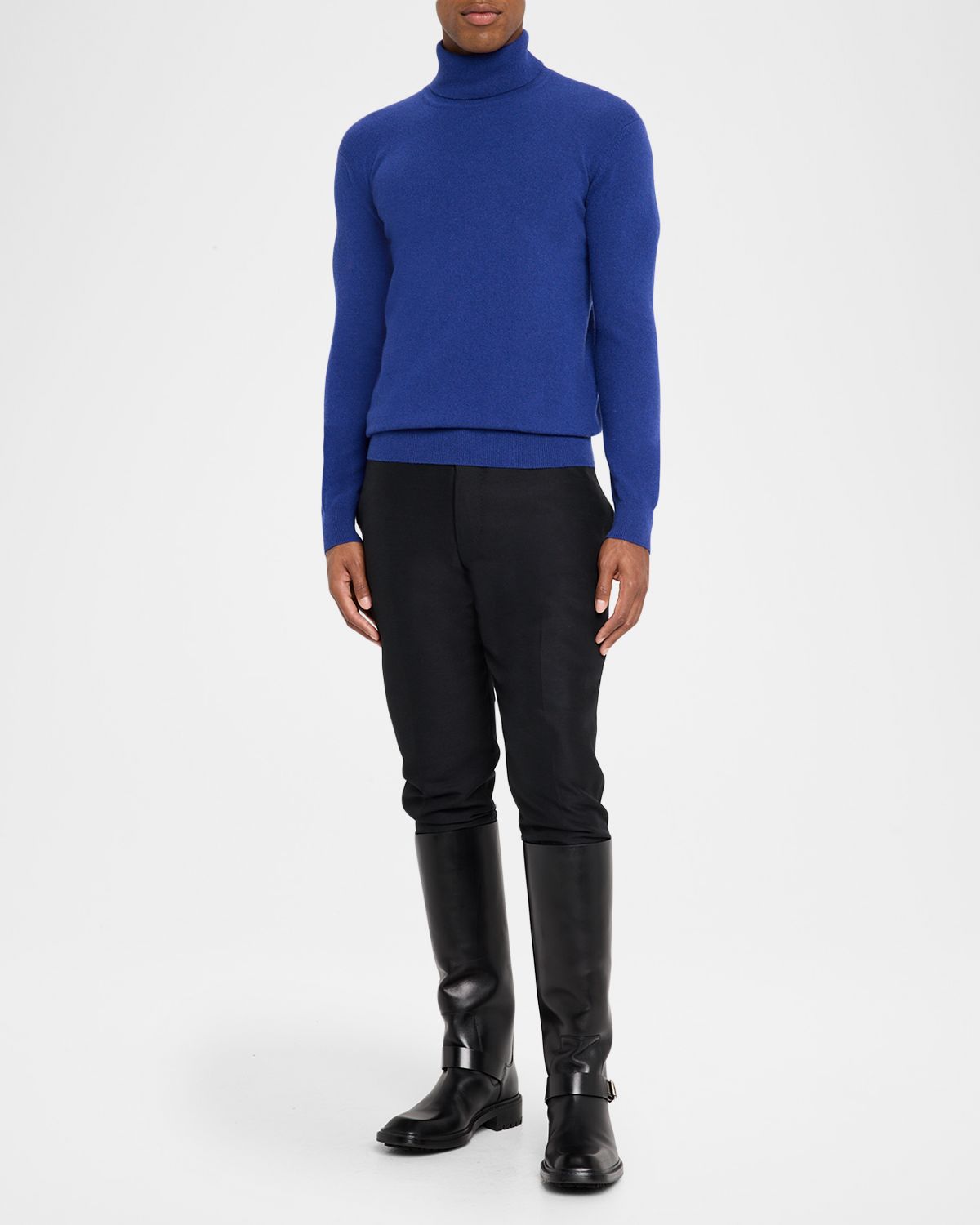 Saint Laurent Men 's Cashmere and Wool Slim Turtleneck Sweater