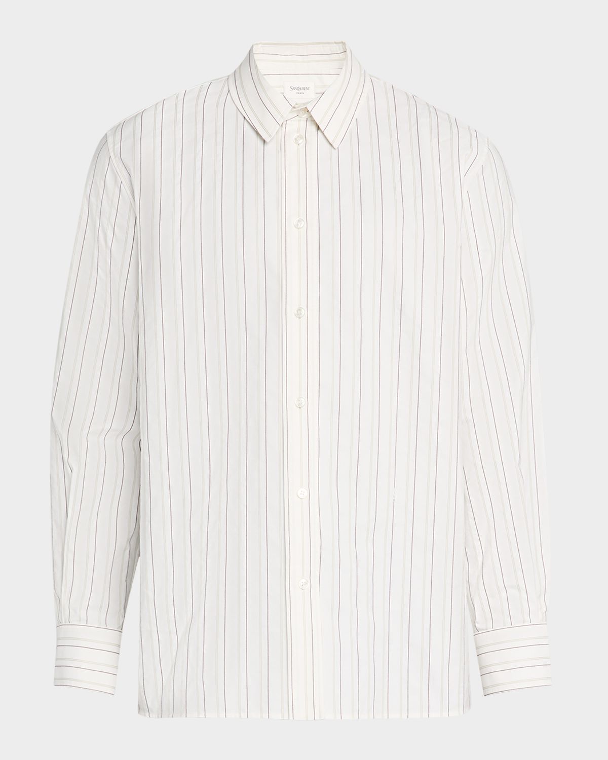 Saint Laurent Men 's Striped Sport Shirt