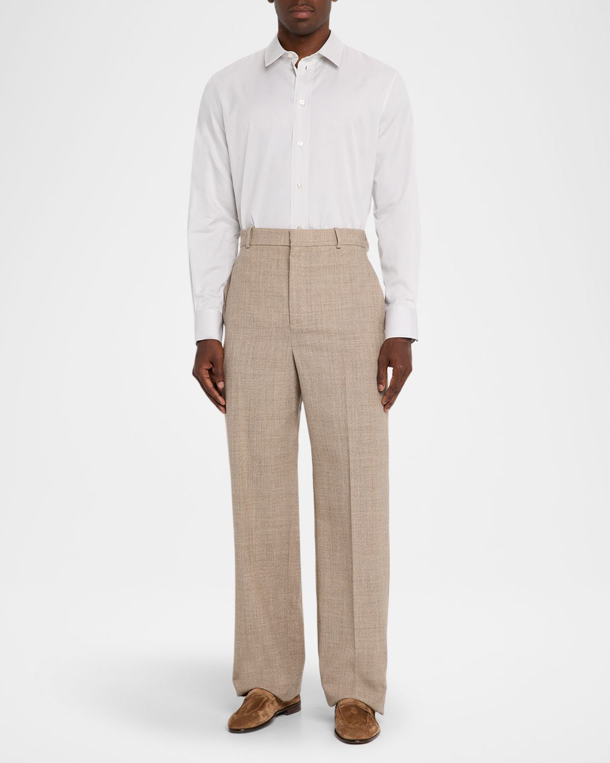 Saint Laurent Men 's Poplin Fine Stripe Sport Shirt