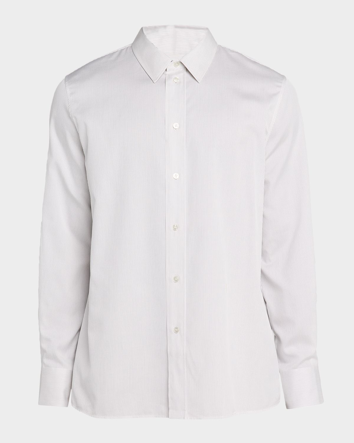 Saint Laurent Men 's Poplin Fine Stripe Sport Shirt