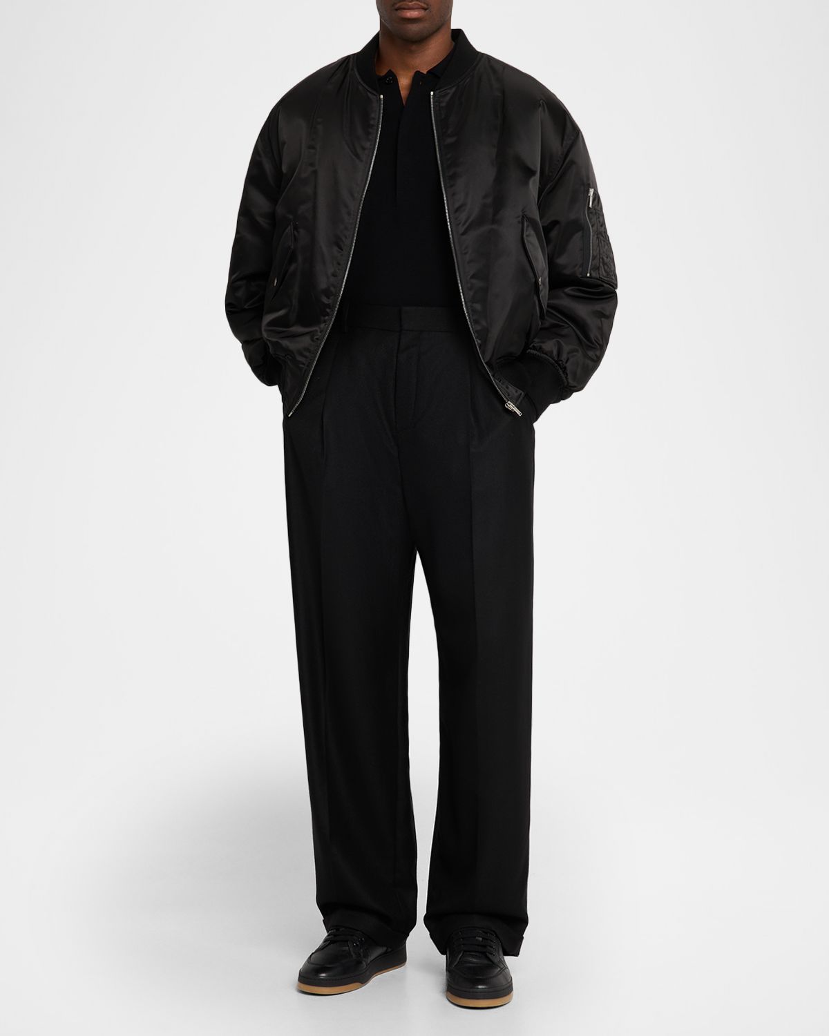 Saint Laurent Men 's Oversized Boule Bomber Jacket