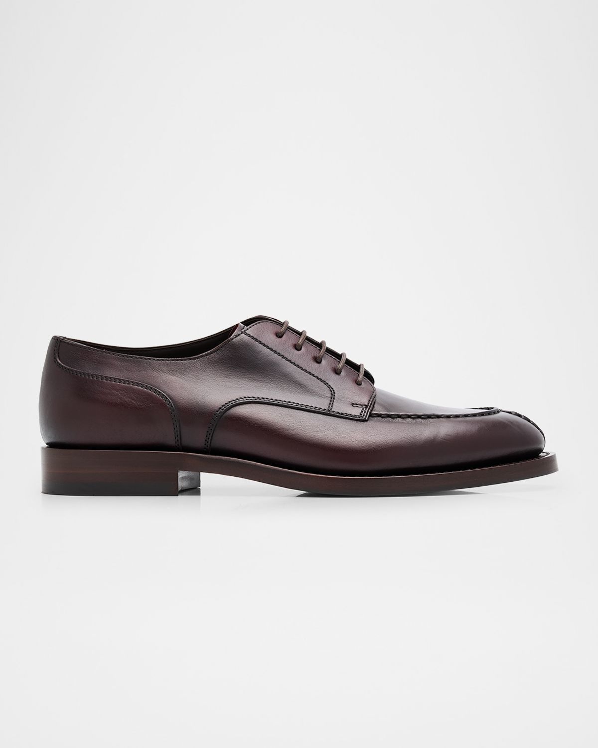 Brunello Cucinelli Men 's Burnished Calfskin Derby Shoes