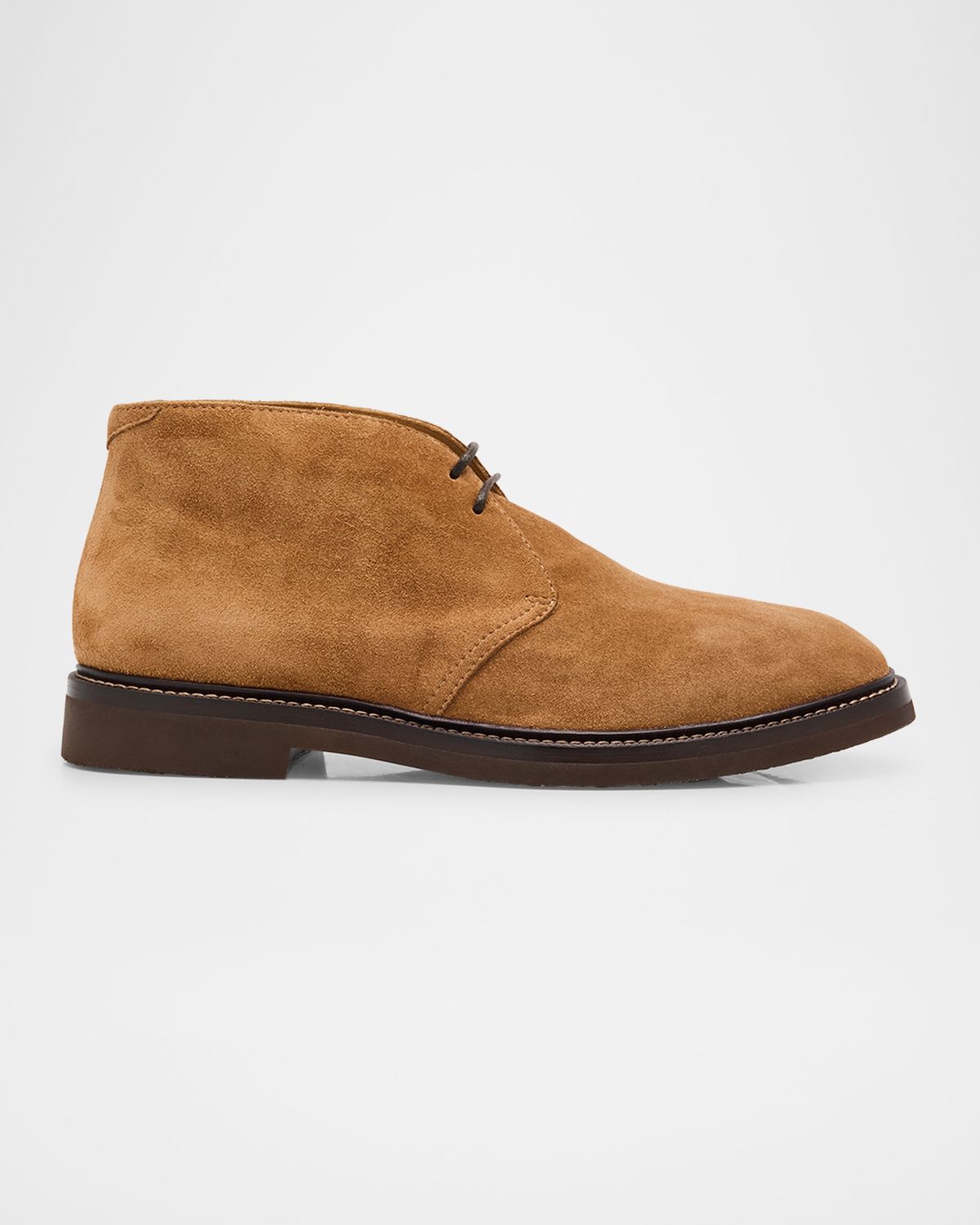 Brunello Cucinelli Men 's Suede Rubber-Sole Chukka Boots