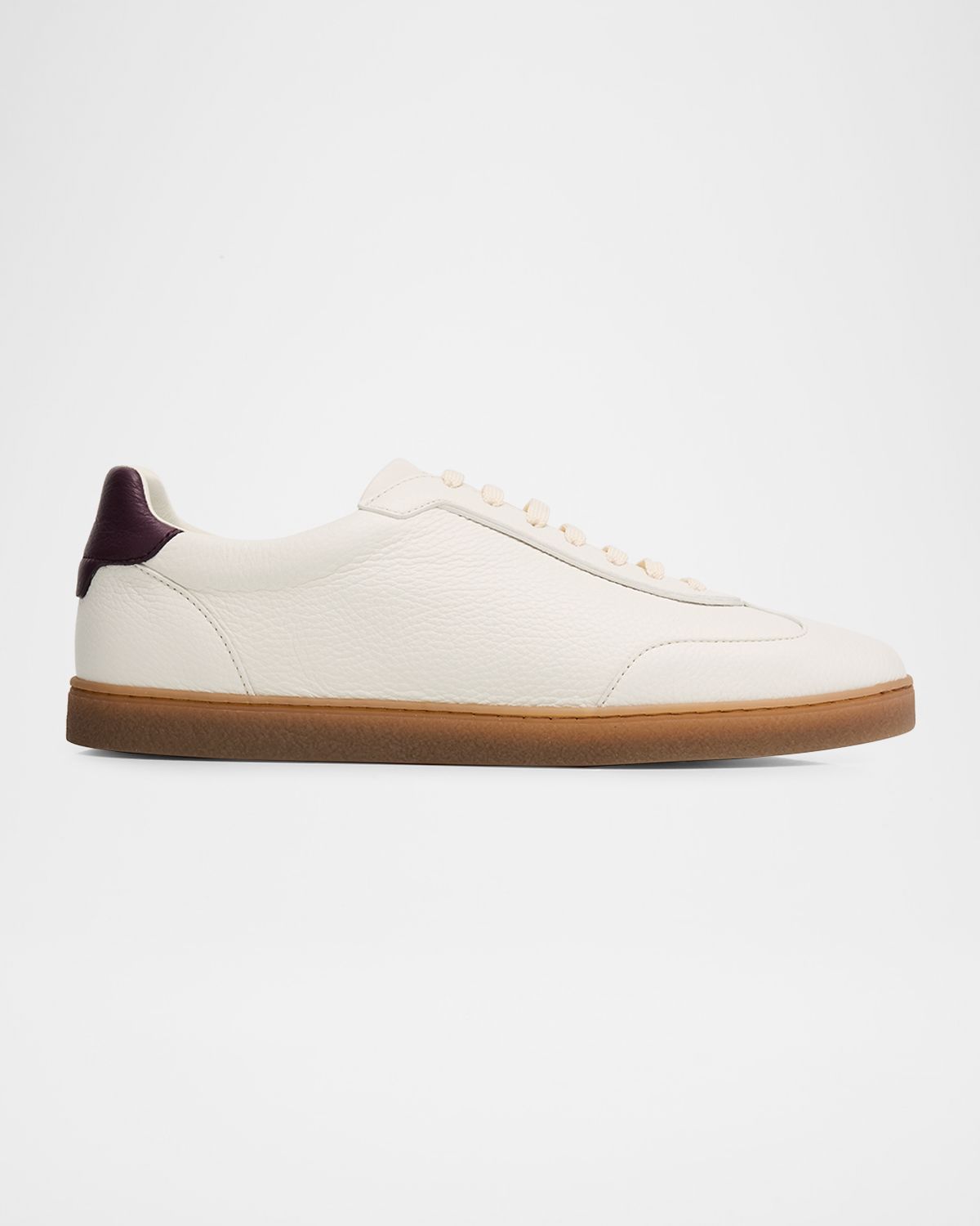 Brunello Cucinelli Men 's Deerskin Leather T-Toe Sneakers | Thumbnail 7 Brunello Cucinelli Men 's Deerskin Leather T-Toe Sneakers | Thumbnail 7