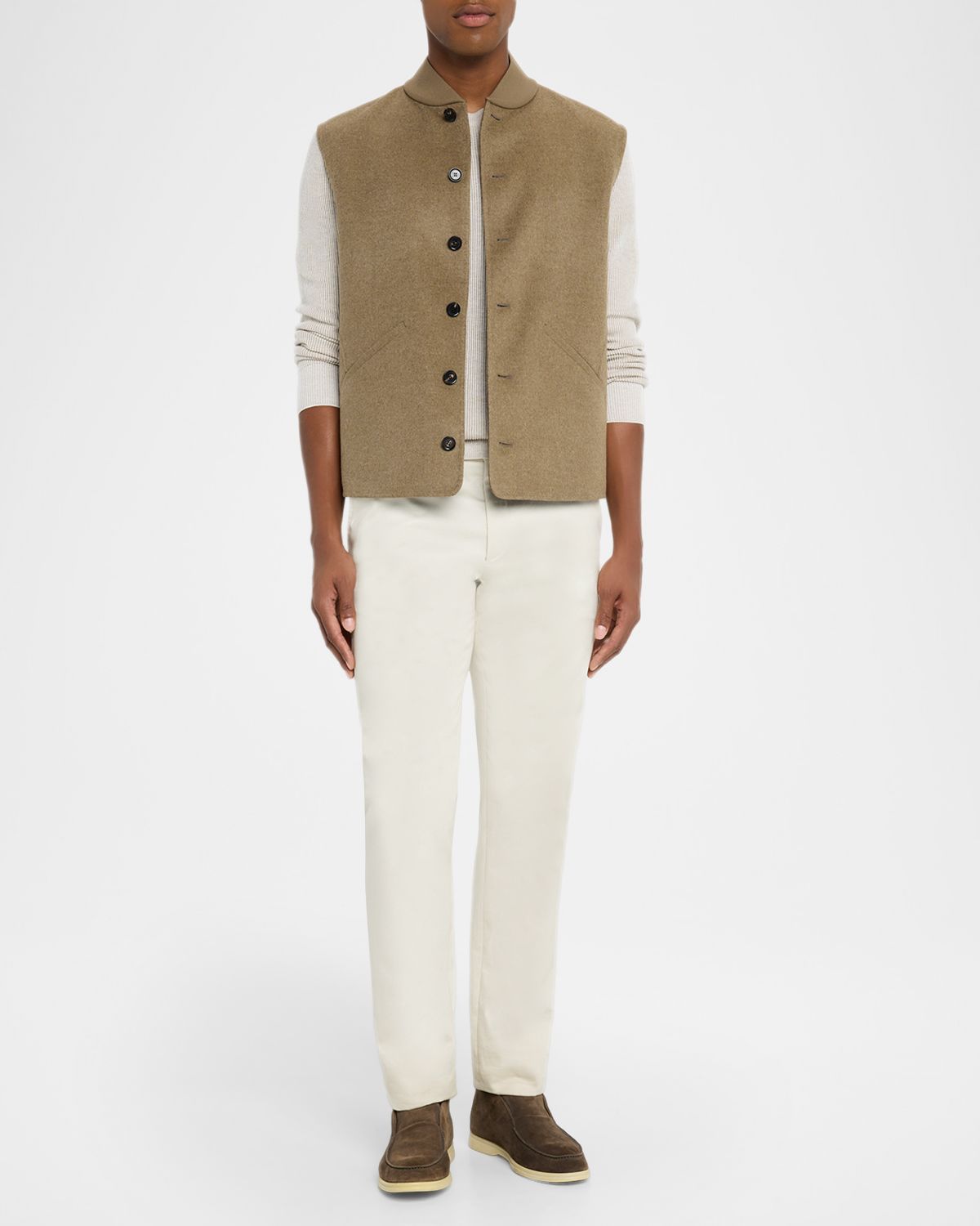 Loro Piana Men's Rik Double-Faced Cashmere Vest