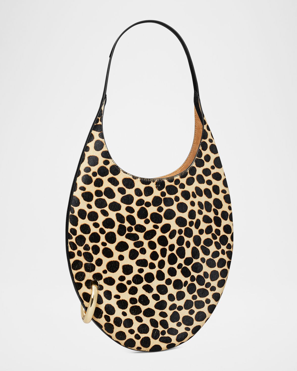 Tory Burch Pierced Cheetah-Print Calf Hair Shoulder Bag