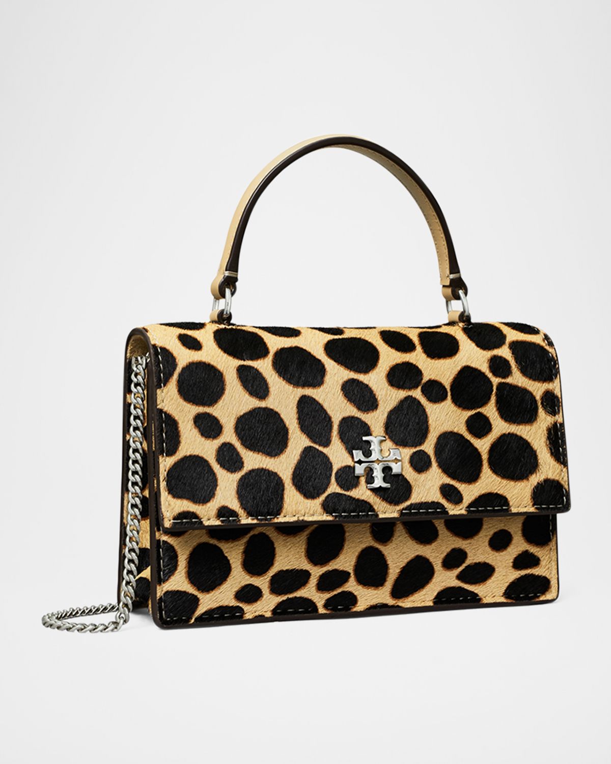 Tory Burch Kira Mini Cheetah-Print Haircalf Crossbody Bag