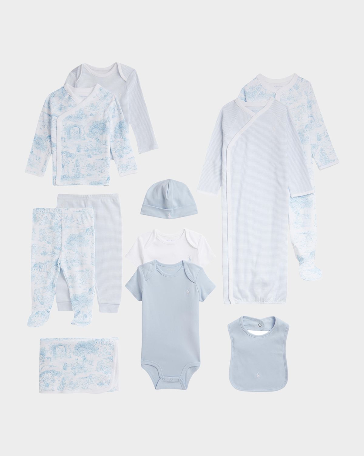 Polo Ralph Lauren Boy 's 11-Piece Cotton Interlock Gift Set, Size Newborn-9M
