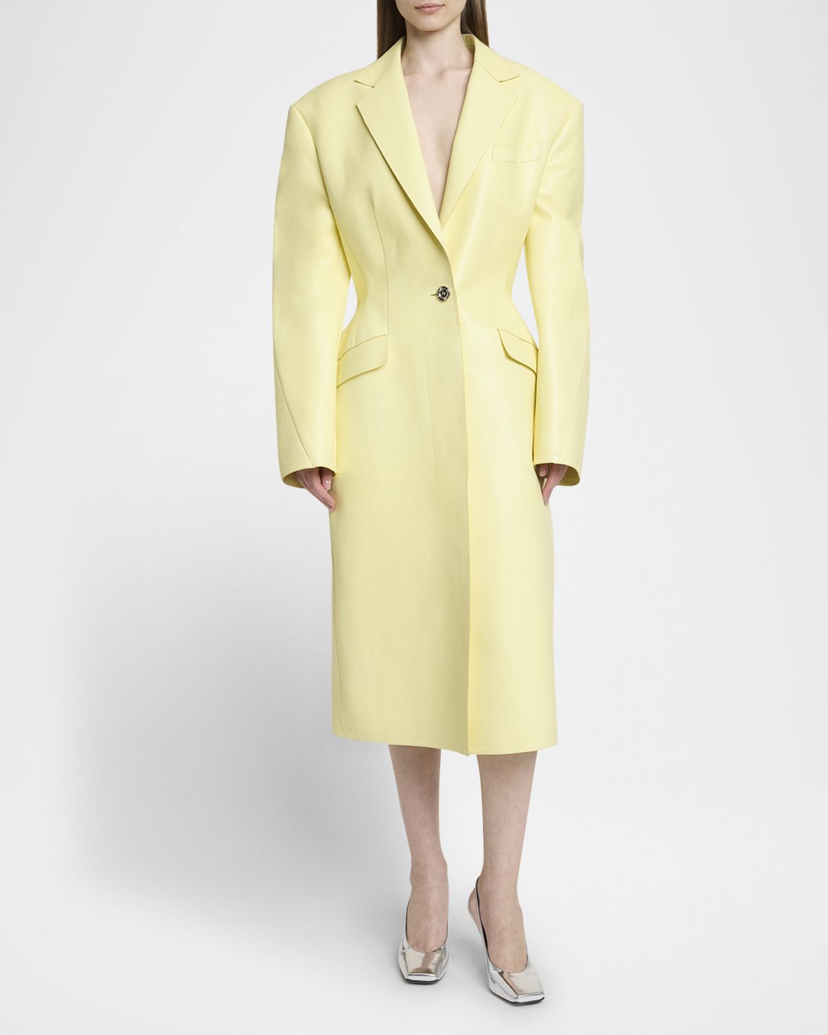 Givenchy Leather Cocoon Coat