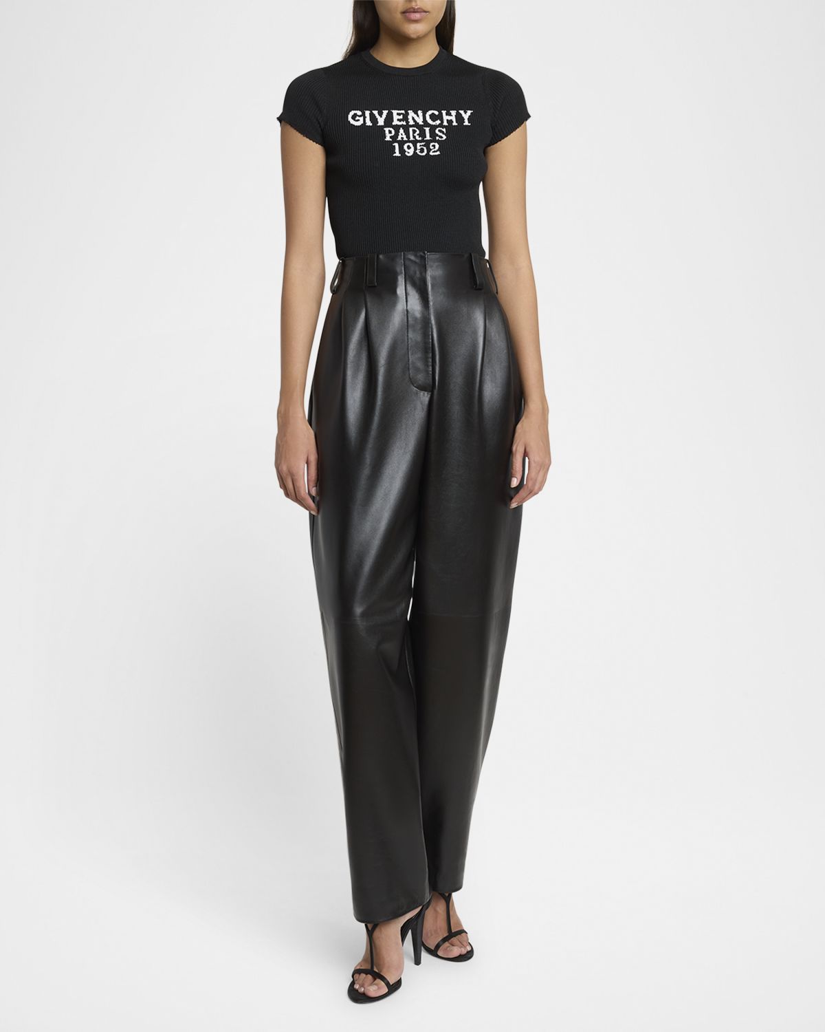 Givenchy Logo Short-Sleeve Crop Rib T-Shirt