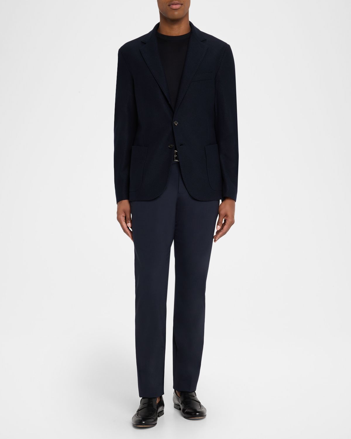 Loro Piana Men's Notched-Lapel Single-Breasted Sweater