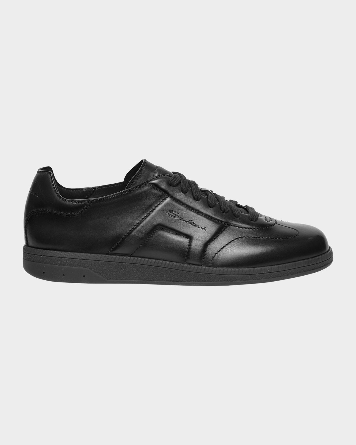 Santoni Men 's Soft Burnished Calfskin Slip-On Sneakers