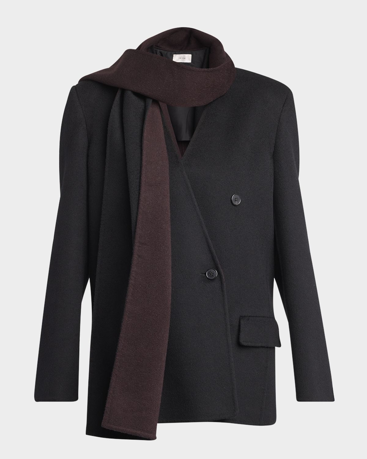 THE ROW Calitra Cashmere Double-Breasted Scarf Jacket